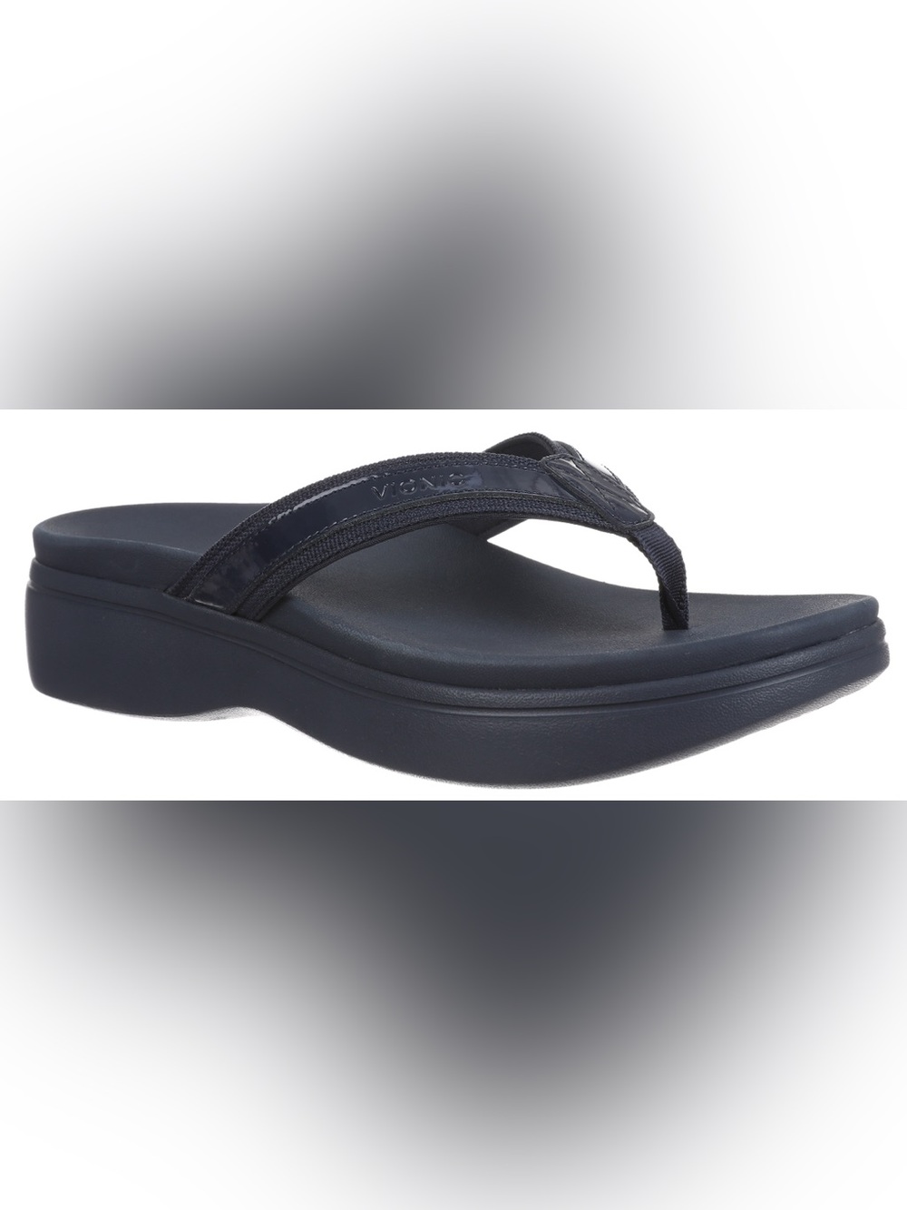 VIONIC High Tide II Black Flip flops Platform Sandals Orthotic $100